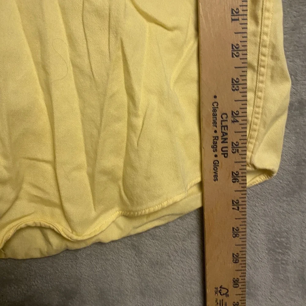 Chaps Ralph Lauren Mens Large Yellow Short Sleeve Button-Up Shirt